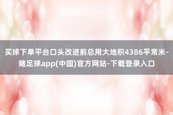 买球下单平台口头改进前总用大地积4386平常米-赌足球app(中国)官方网站-下载登录入口