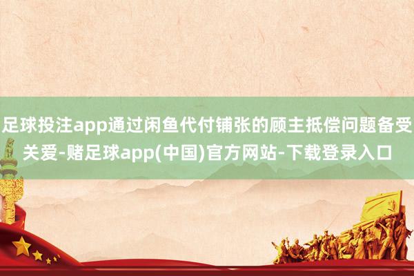 足球投注app通过闲鱼代付铺张的顾主抵偿问题备受关爱-赌足球app(中国)官方网站-下载登录入口