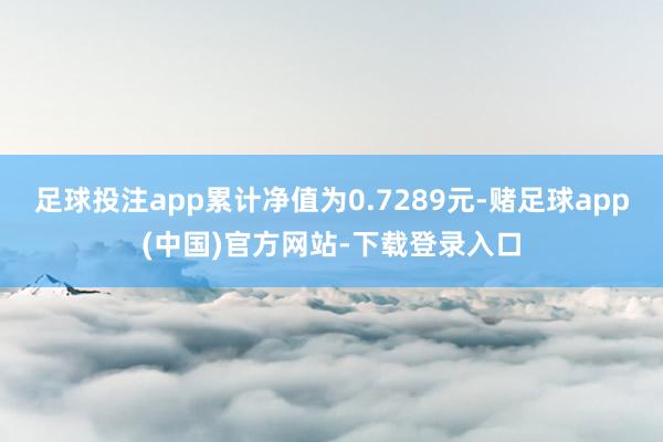 足球投注app累计净值为0.7289元-赌足球app(中国)官方网站-下载登录入口
