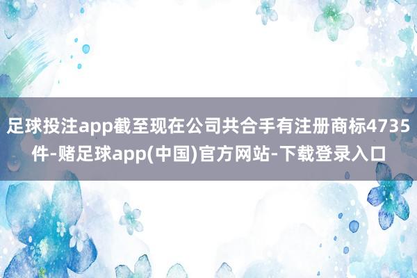足球投注app截至现在公司共合手有注册商标4735件-赌足球app(中国)官方网站-下载登录入口