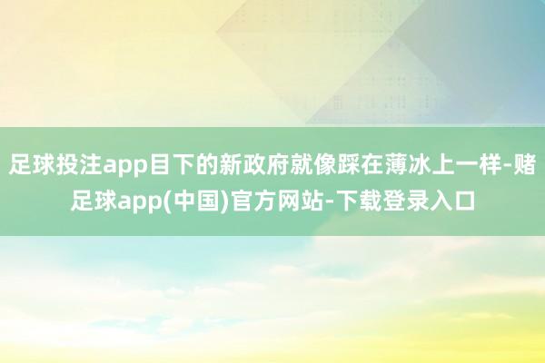 足球投注app目下的新政府就像踩在薄冰上一样-赌足球app(中国)官方网站-下载登录入口